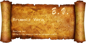 Brumecz Vera névjegykártya